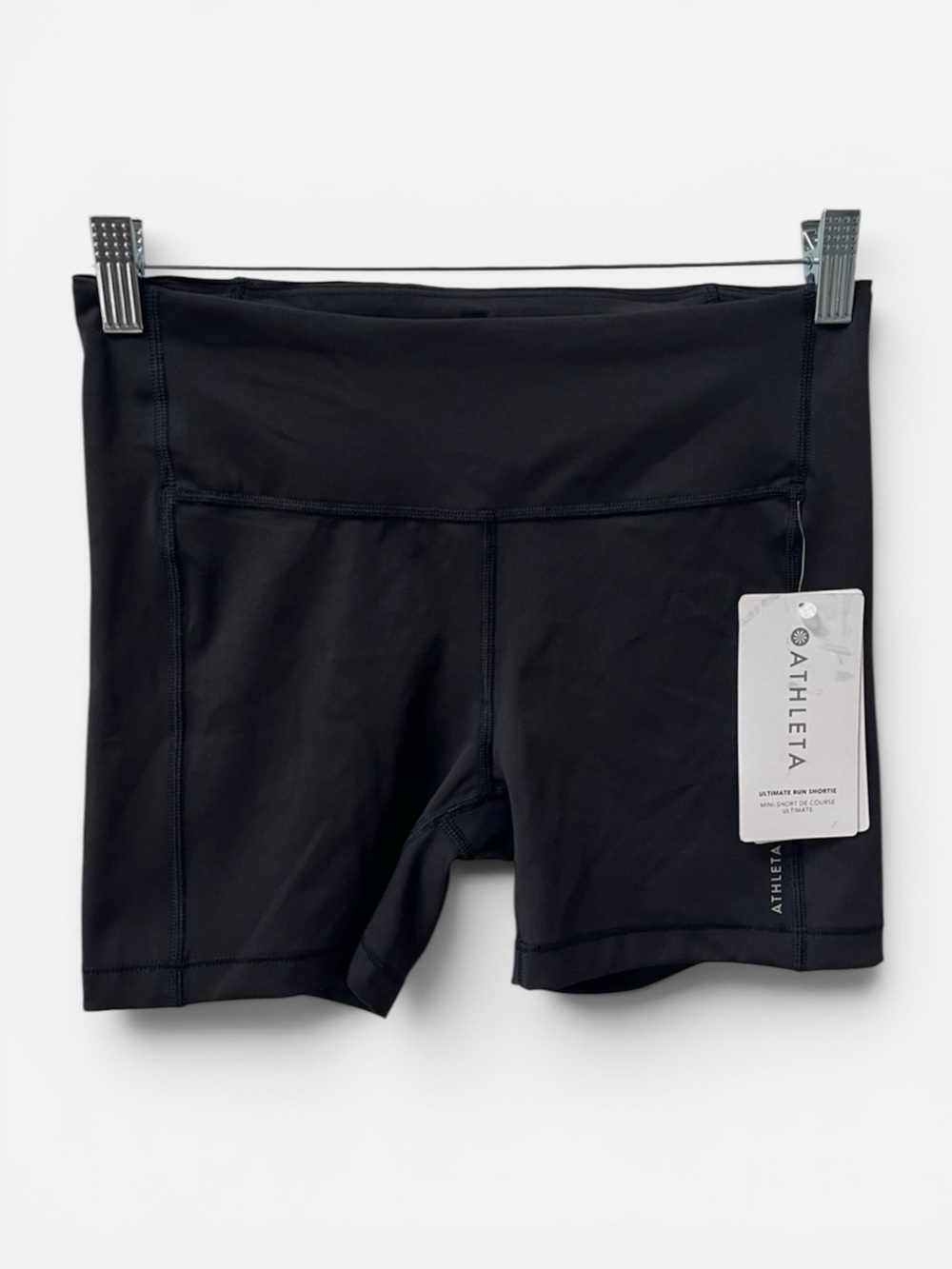 Athleta Ultimate Run Black Shorts size medium new